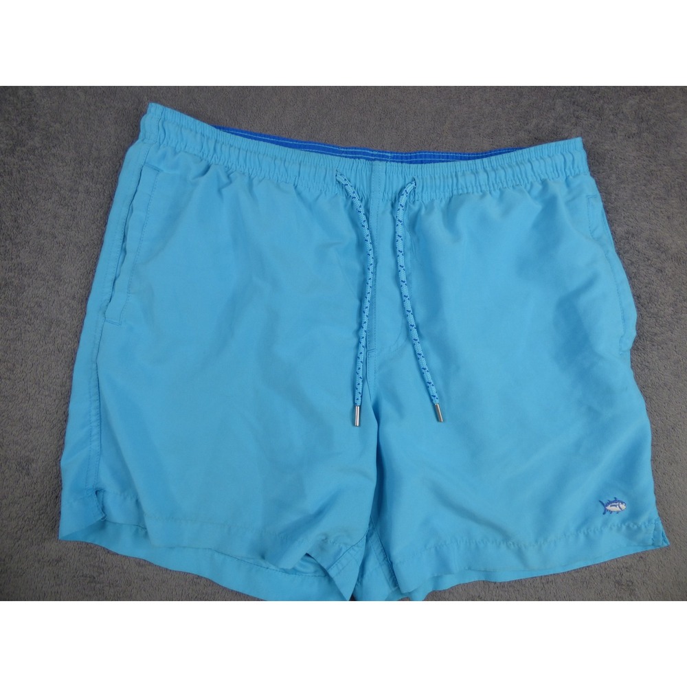 Southern Tide The Skipjack Mens Blue Mesh Lined Swim Trunks Board Shorts Size M